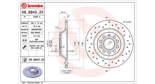 MAGNETI MARELLI Тормозной диск 360406054602